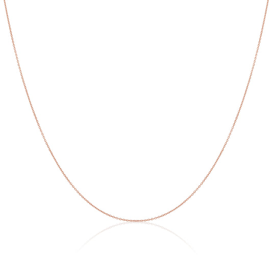 Light 9ct Rose Gold Belcher Chain 16 - 20 Inches