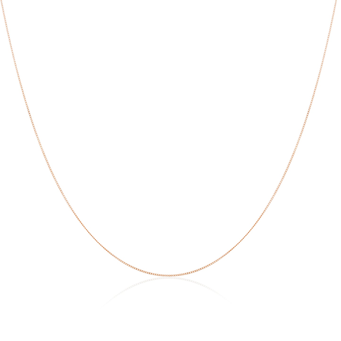 9ct Rose Gold Diamond Cut Curb Chain 16 - 20 Inches