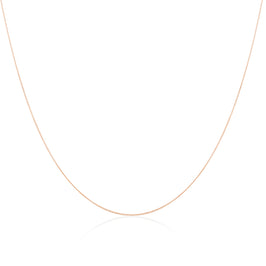 9ct Rose Gold Diamond Cut Curb Chain 16 - 20 Inches
