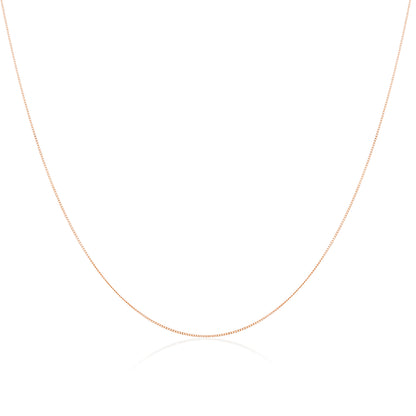 9ct Rose Gold Diamond Cut Curb Chain 16 - 20 Inches