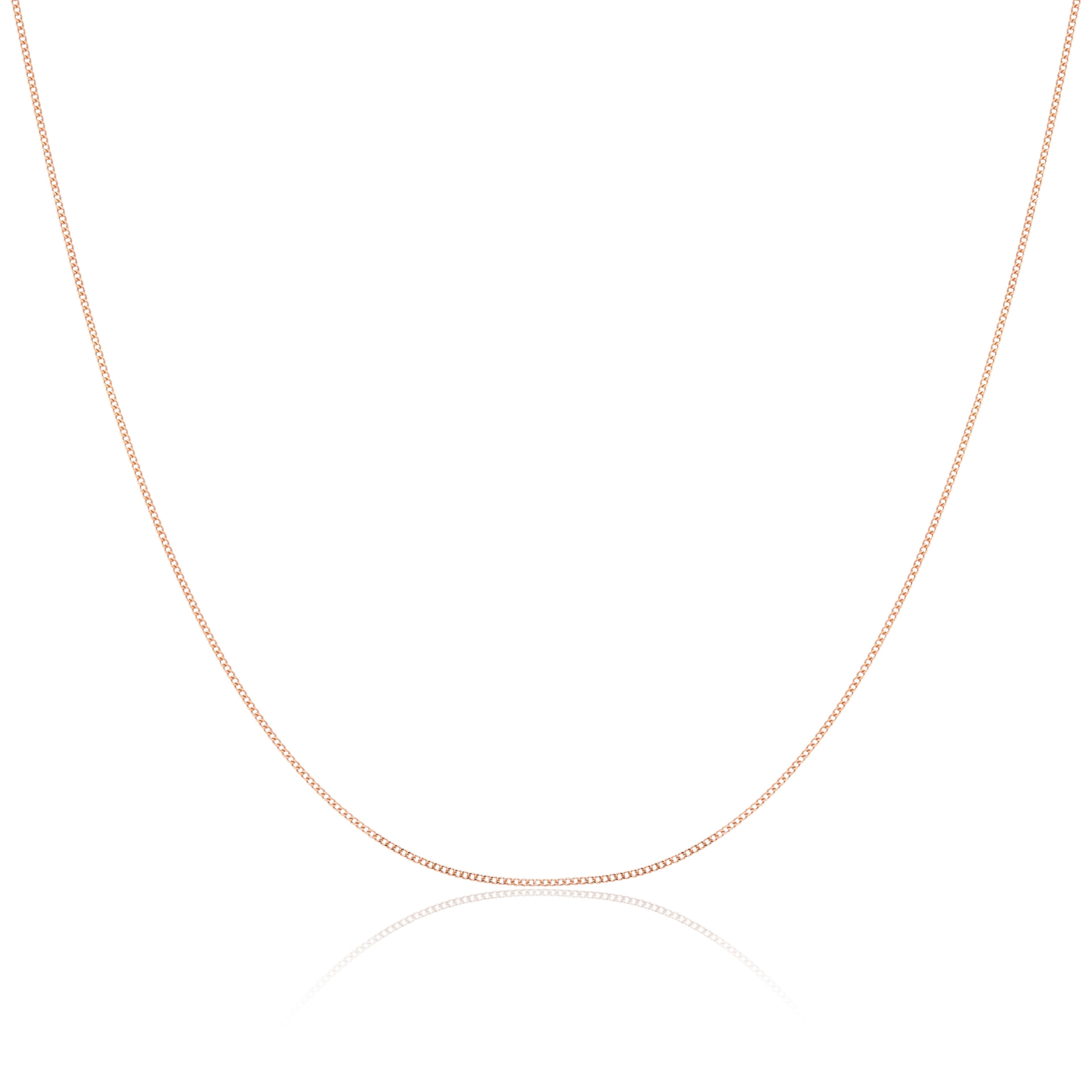 9ct Rose Gold Diamond Cut Curb Chain
