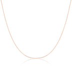 9ct Rose Gold Diamond Cut Curb Chain