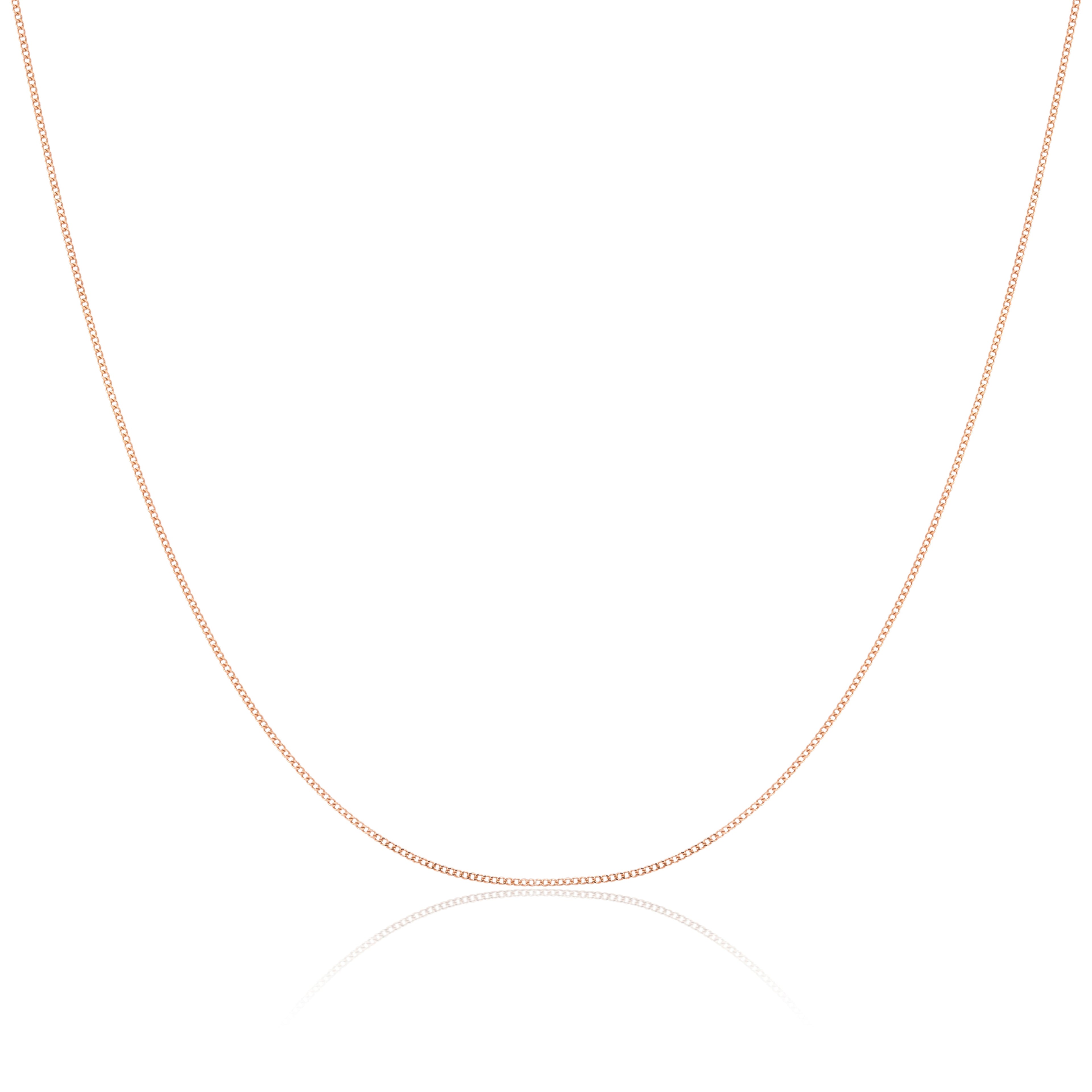 9ct Rose Gold Diamond Cut Curb Chain