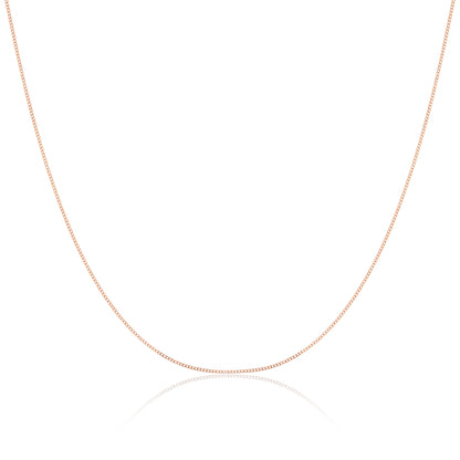 9ct Rose Gold Diamond Cut Curb Chain