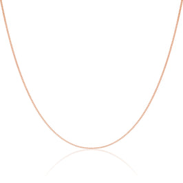 9ct Rose Gold Diamond Cut Curb Chain 16 - 20 Inches