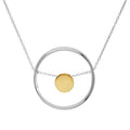 Sterling Silver Karma Moments Plated Bead & Ring Pendant Necklace 16 - 22 Inches