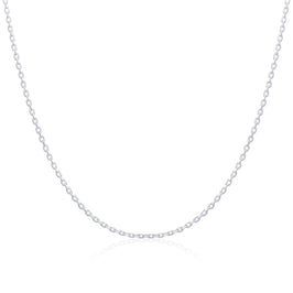 Sterling Silver Diamond Cut Trace Chain 16 - 18 Inches