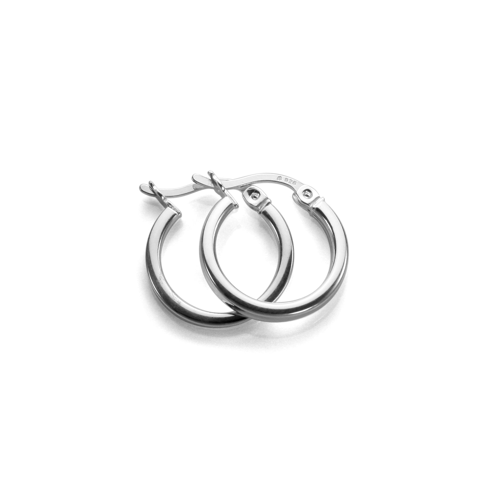 Sterling Silver 2mm Square Tube Hoop Earrings