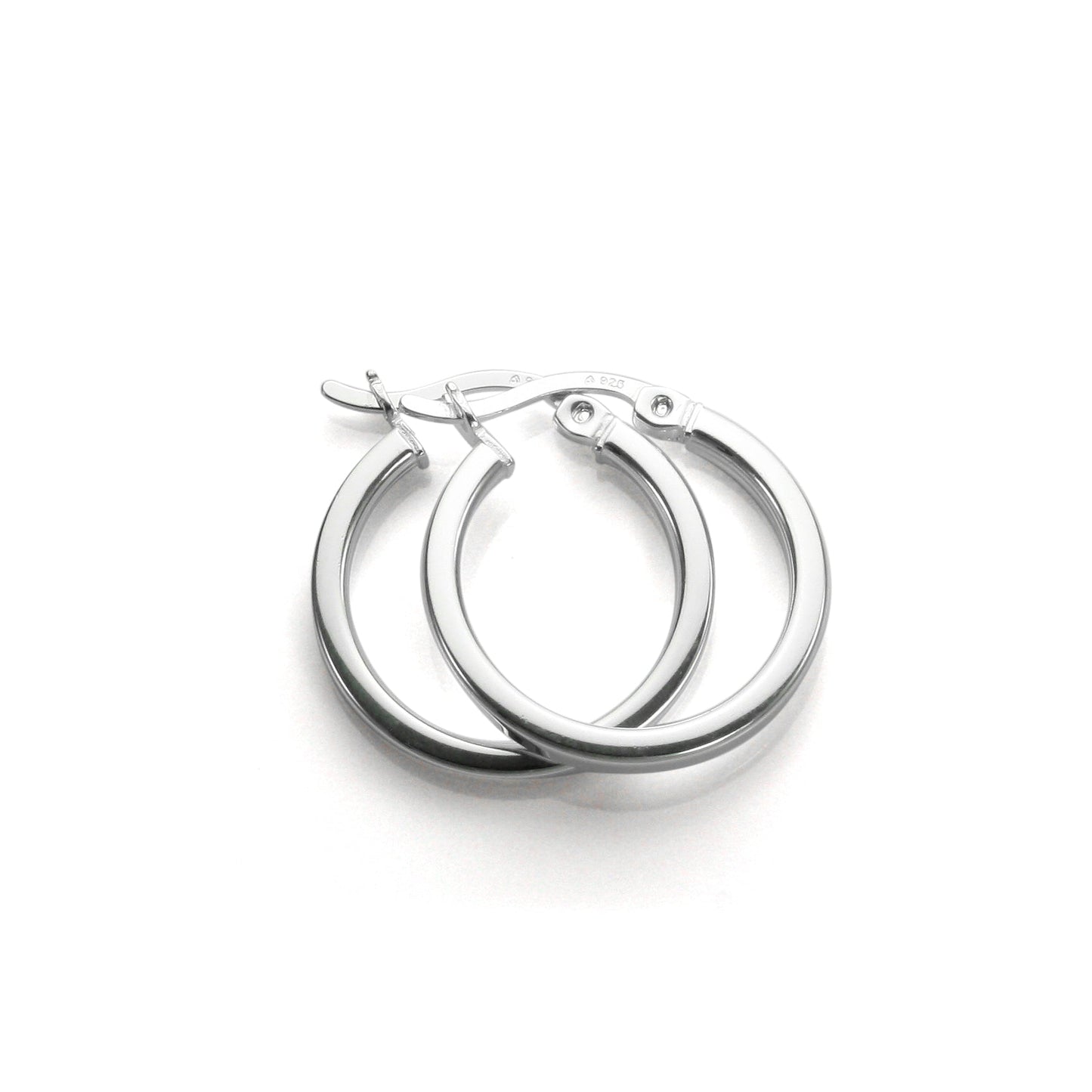 Sterling Silver 2mm Square Tube Hoop Earrings