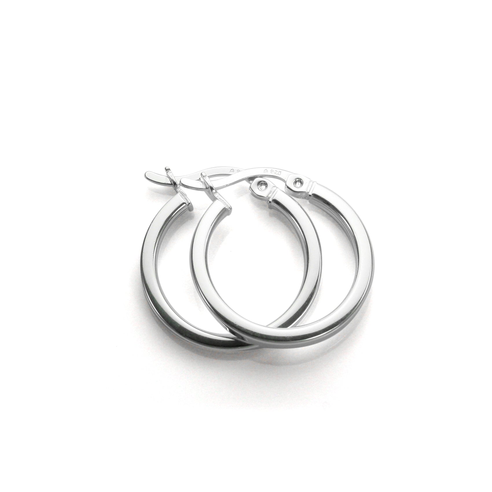 Sterling Silver 2mm Square Tube Hoop Earrings