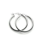 Sterling Silver 2mm Square Tube Hoop Earrings