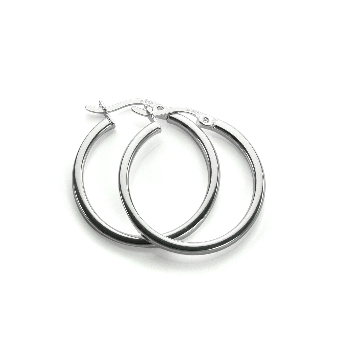 Sterling Silver 2mm Square Tube Hoop Earrings