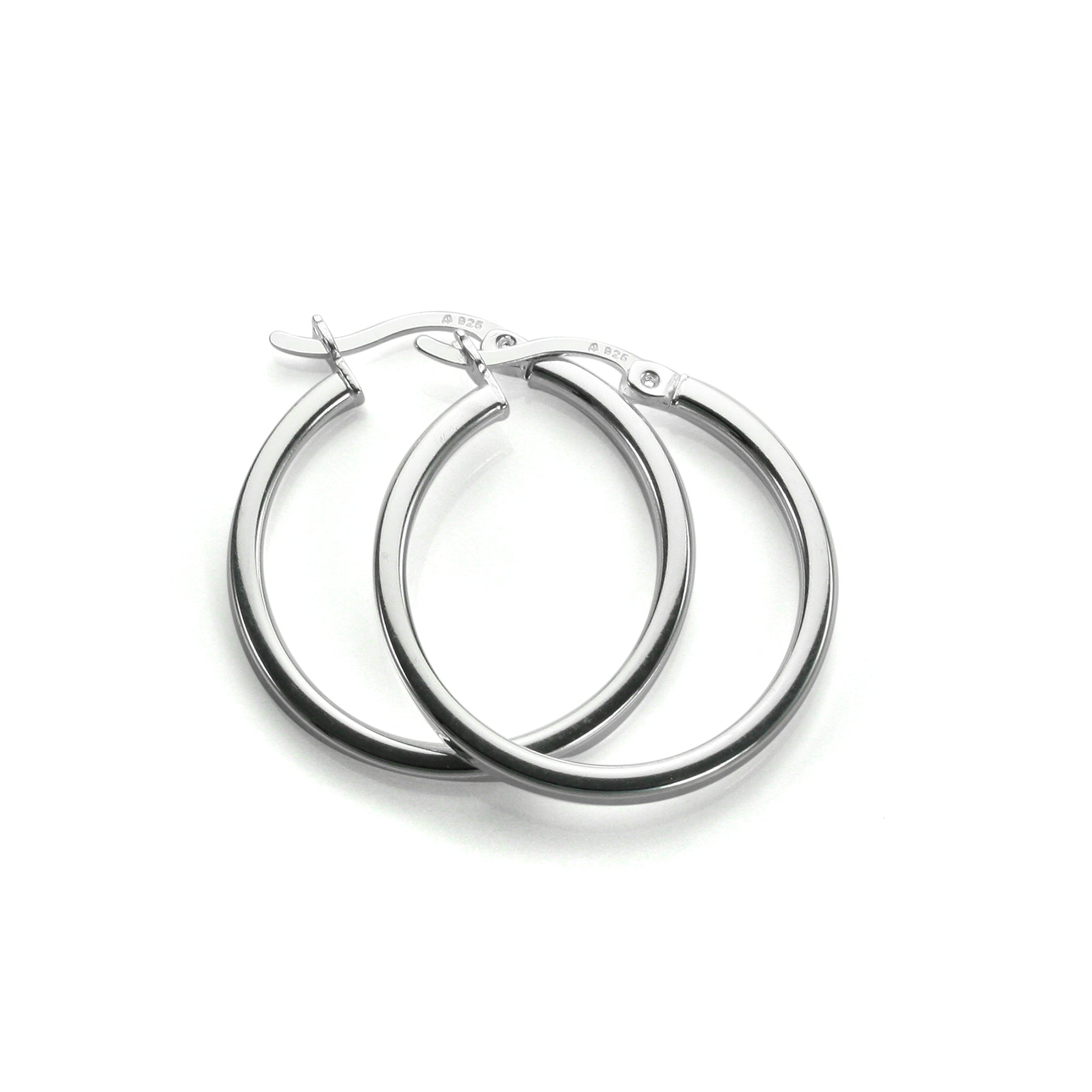 Sterling Silver 2mm Square Tube Hoop Earrings