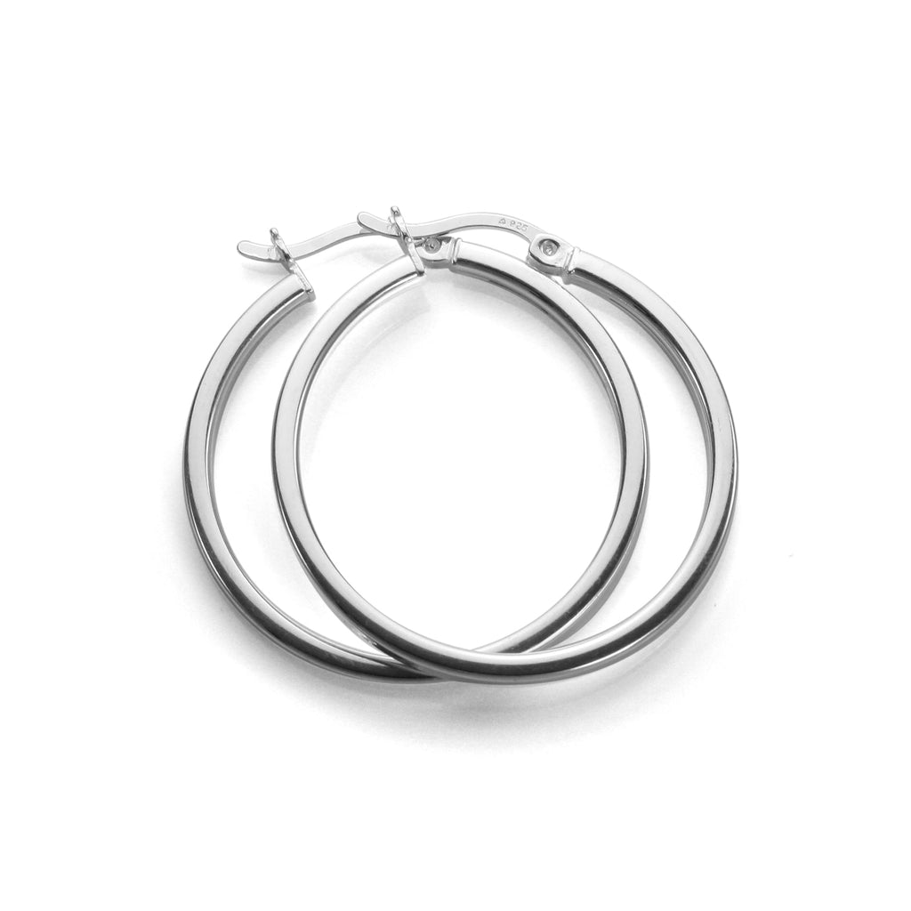 Sterling Silver 2mm Square Tube Hoop Earrings