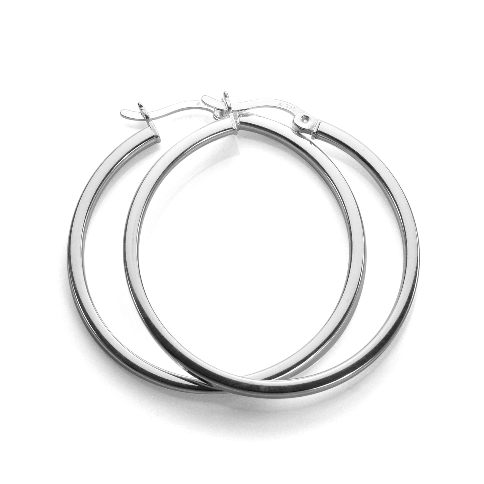 Sterling Silver 2mm Square Tube Hoop Earrings