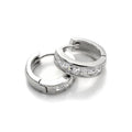 Sterling Silver CZ Princess Set Huggie Earrings