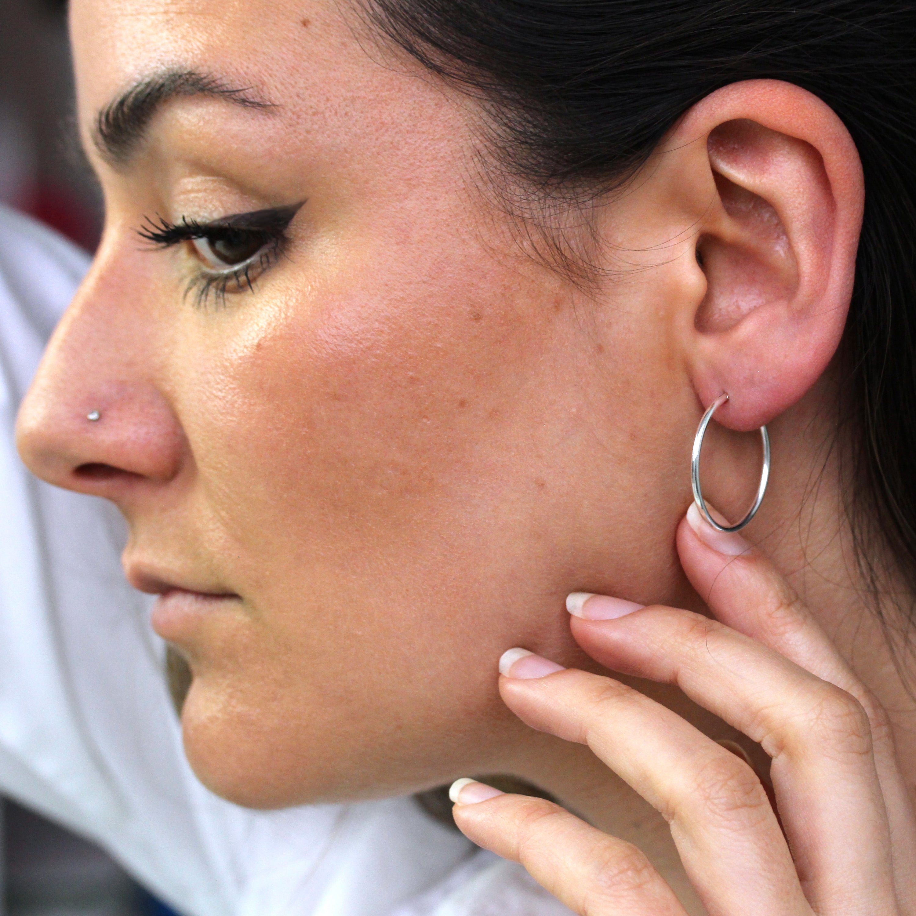 Sterling Silver 25mm Hoop Earrings
