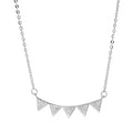 Sterling Silver & Clear CZ Crystal Bunting Necklace