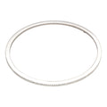 Sterling Silver & Clear CZ Crystal 61mm Round Bangle
