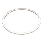 Sterling Silver & Clear CZ Crystal 61mm Round Bangle