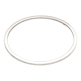Sterling Silver & Clear CZ Crystal 61mm Round Bangle
