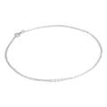 Sterling Silver 1mm Flat Cable 10 Inch Double Chain Anklet