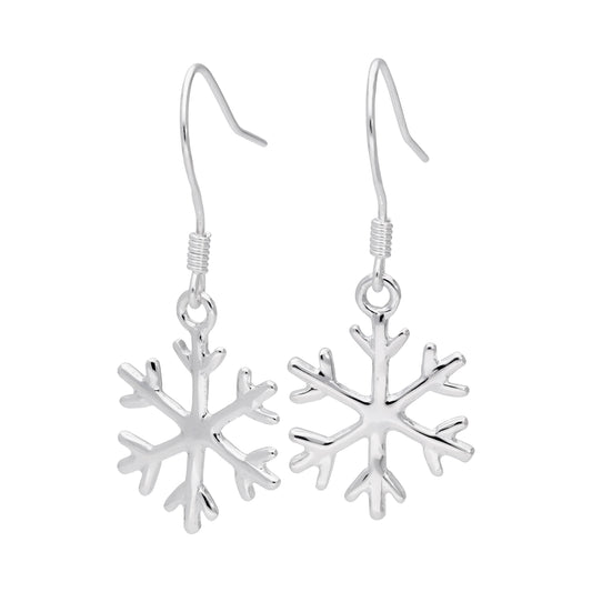 Sterling Silver Winter Snowflake Earring Wire Earrings