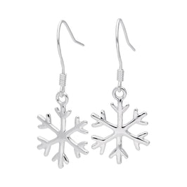 Sterling Silver Winter Snowflake Earring Wire Earrings