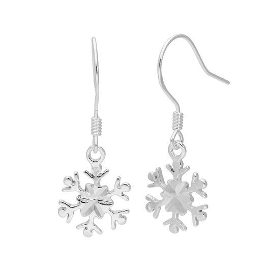Sterling Silver Snowflake Earring Wire Earrings