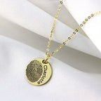 Personalised 9ct Gold Fingerprint Round Charm