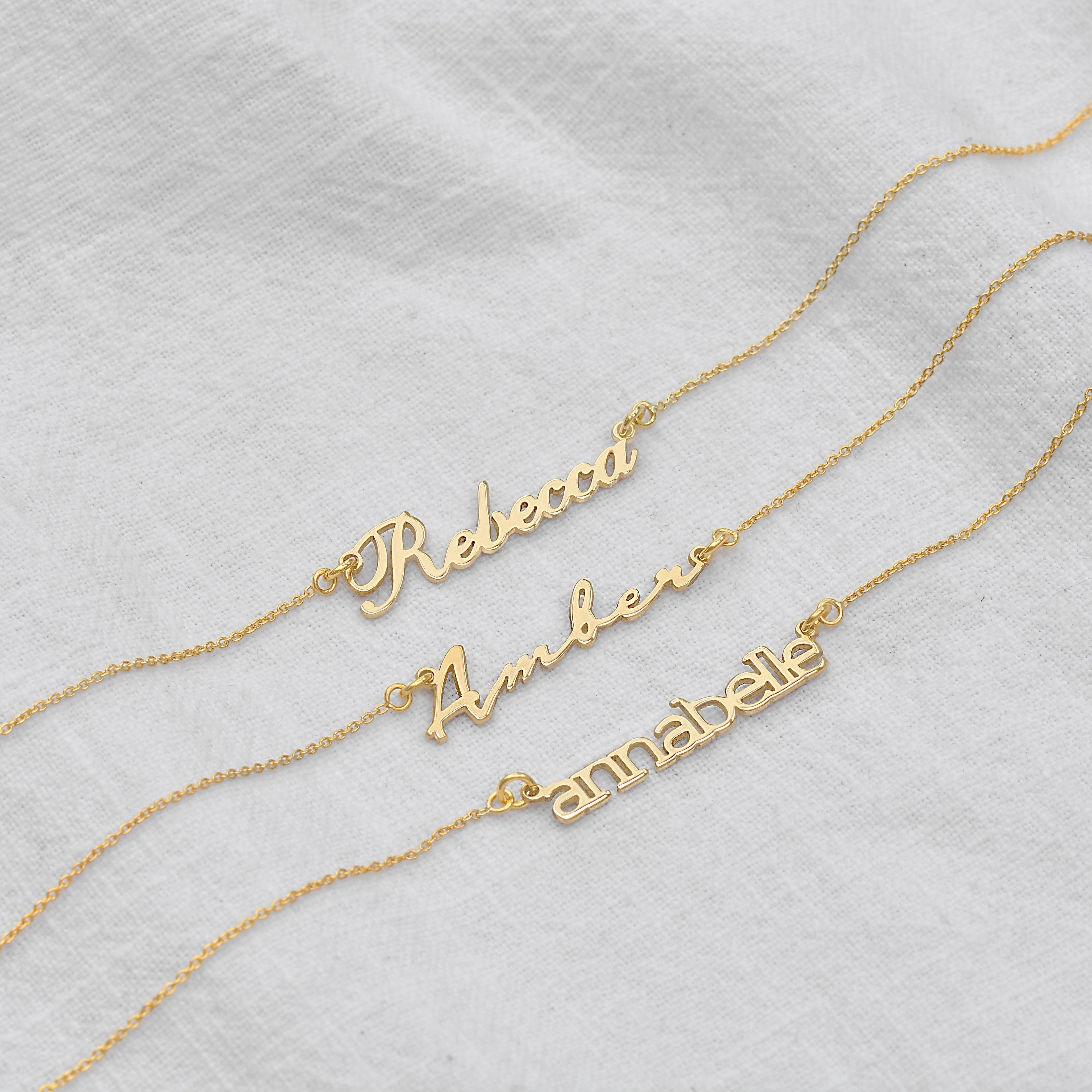 Personalised Sterling Silver Name Necklace