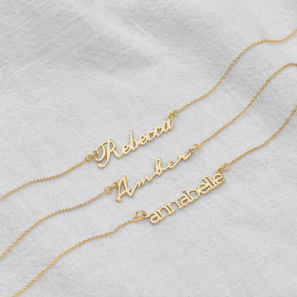 Personalised Sterling Silver Name Necklace