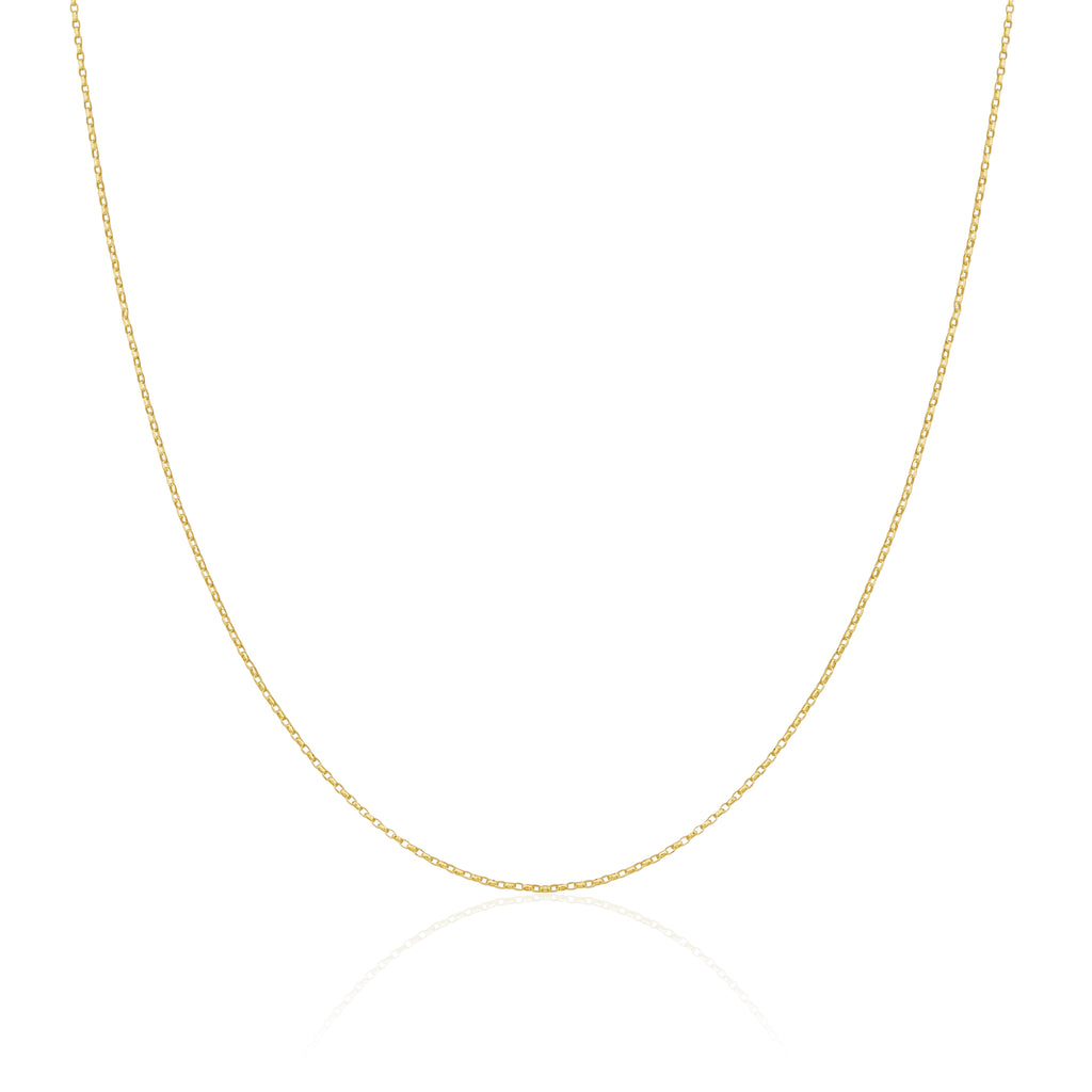 9ct Gold Lightweight Diamond Cut Belcher Chain 16 - 20 Inches