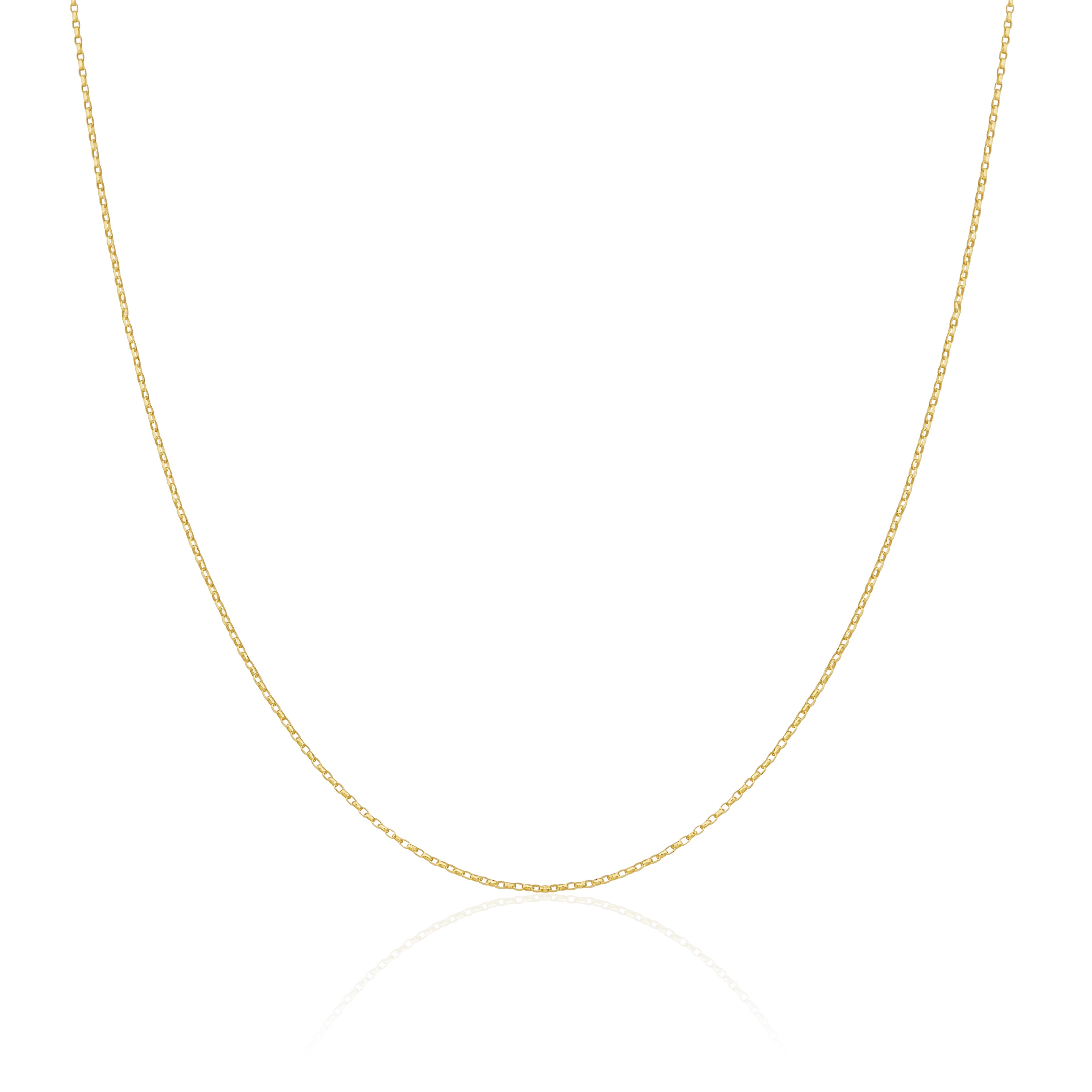 9ct Gold Lightweight Diamond Cut Belcher Chain 16 - 20 Inches
