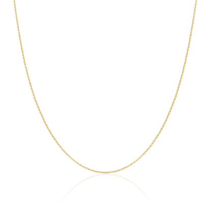 9ct Gold Lightweight Diamond Cut Belcher Chain 16 - 20 Inches