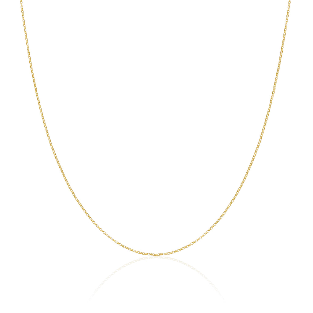 9ct Gold Lightweight Diamond Cut Belcher Chain 16 - 20 Inches