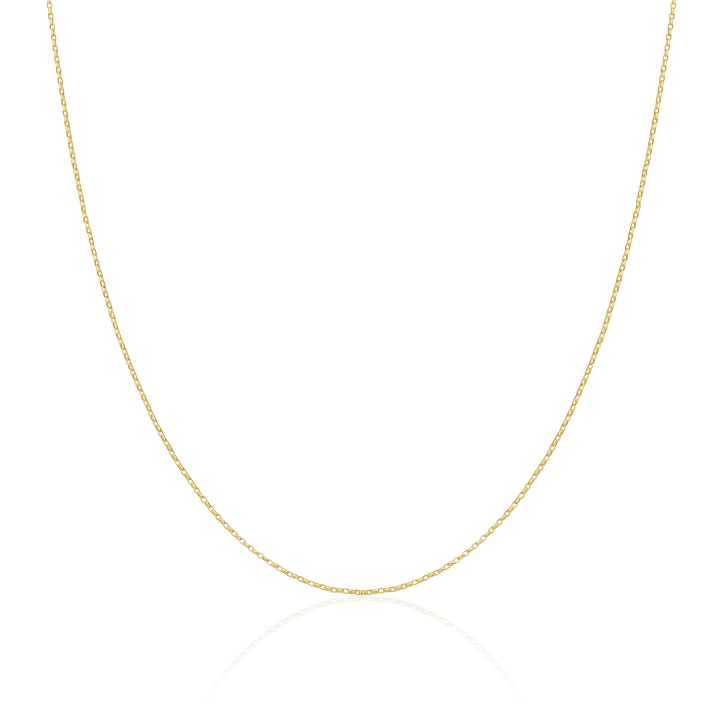 9ct Gold Lightweight Diamond Cut Belcher Chain 16 - 20 Inches