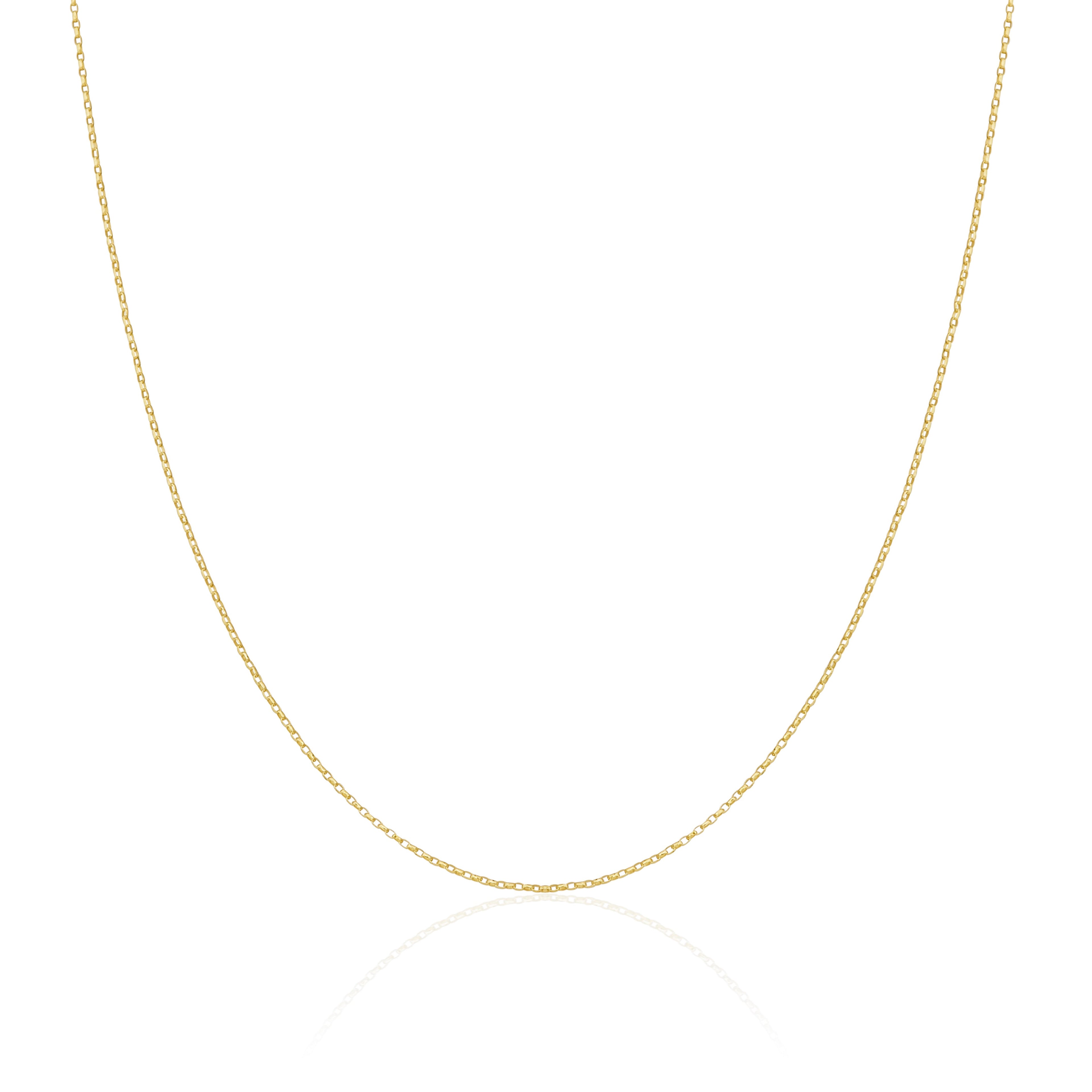 9ct Gold Lightweight Diamond Cut Belcher Chain 16 - 20 Inches