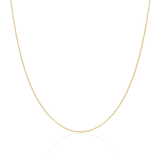 9ct Gold Lightweight Diamond Cut Belcher Chain 16 - 20 Inches