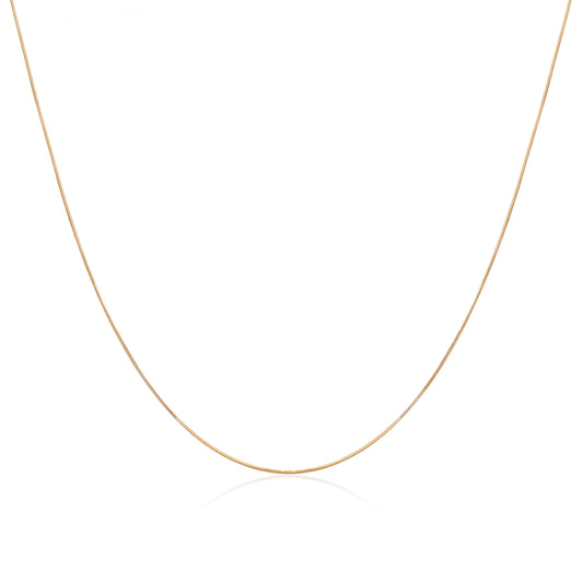 9ct Gold Diamond Cut 1mm Snake Chain 16 - 18 Inches
