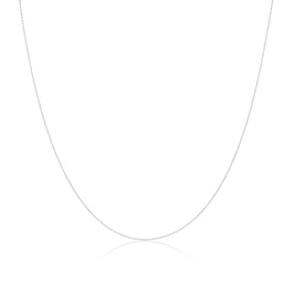 9ct White Gold Fine Belcher Chain 16 - 20 Inches
