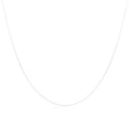9ct White Gold Diamond Cut Curb Chain 16 - 18 Inches