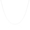 9ct White Gold Diamond Cut Curb Chain 16 - 18 Inches
