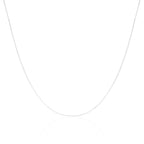 9ct White Gold Diamond Cut Curb Chain 16 - 18 Inches