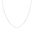 9ct White Gold Diamond Cut Curb Chain 18 Inches