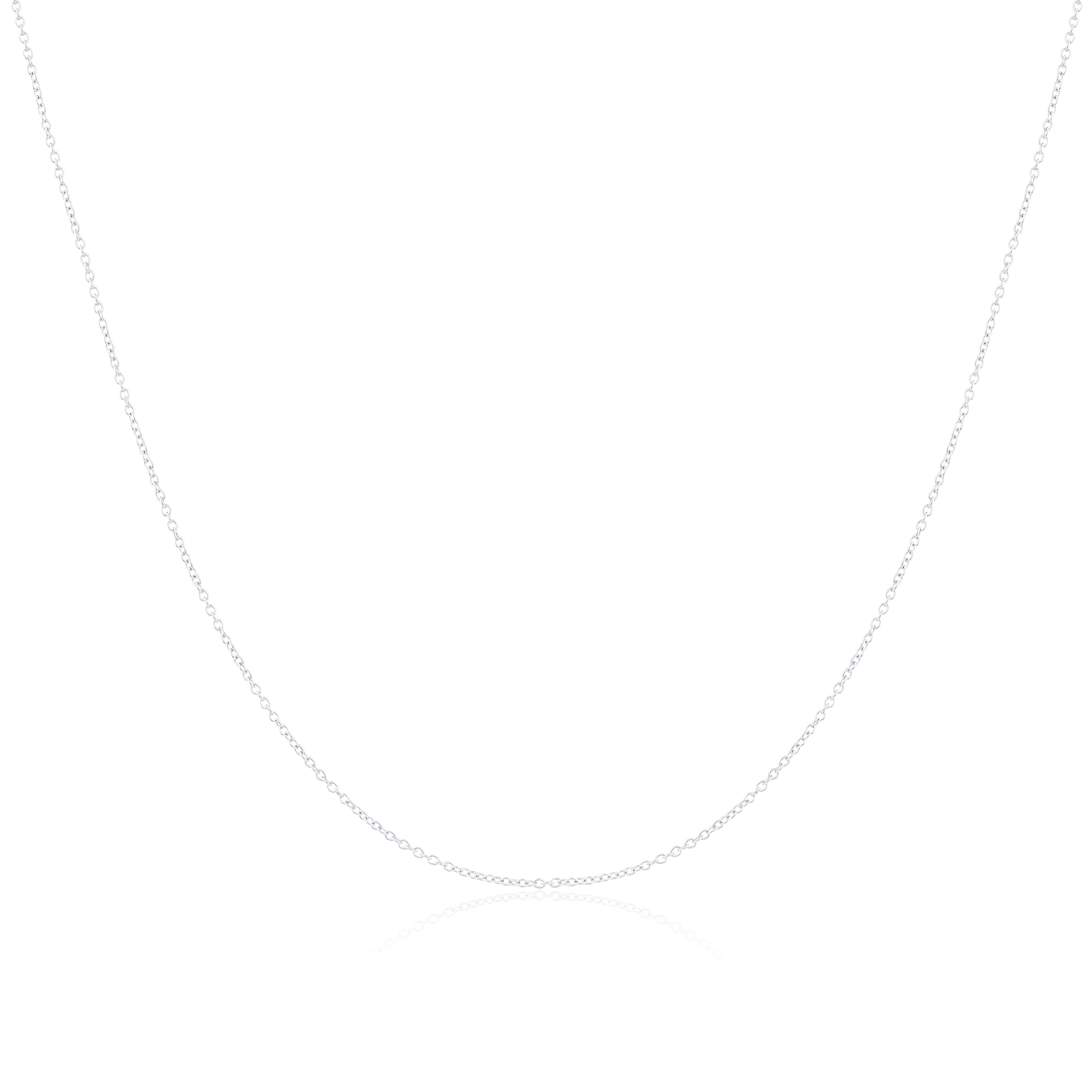 9ct White Gold Trace Chain 22 Inches