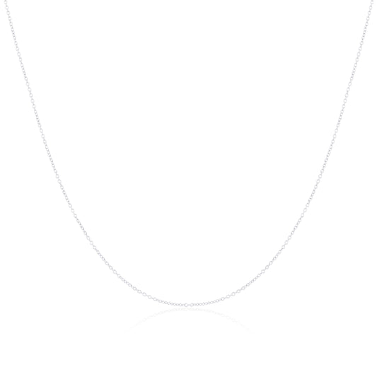 9ct White Gold Trace Chain 22 Inches