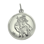 9ct White Gold St Christopher Pendant