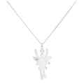 Sterling Silver & Clear CZ Crystal April Birthstone Funky Fairy Pendant Necklace 14 - 32 Inches