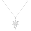 Sterling Silver & Topaz CZ Crystal November Birthstone Funky Fairy Pendant Necklace 14 - 32 Inches